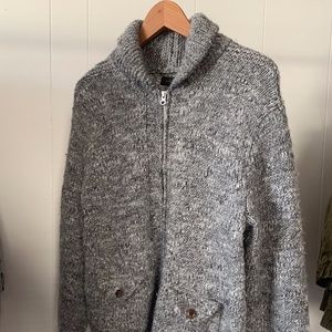 J Crew Shawl Neck Zip Sweater